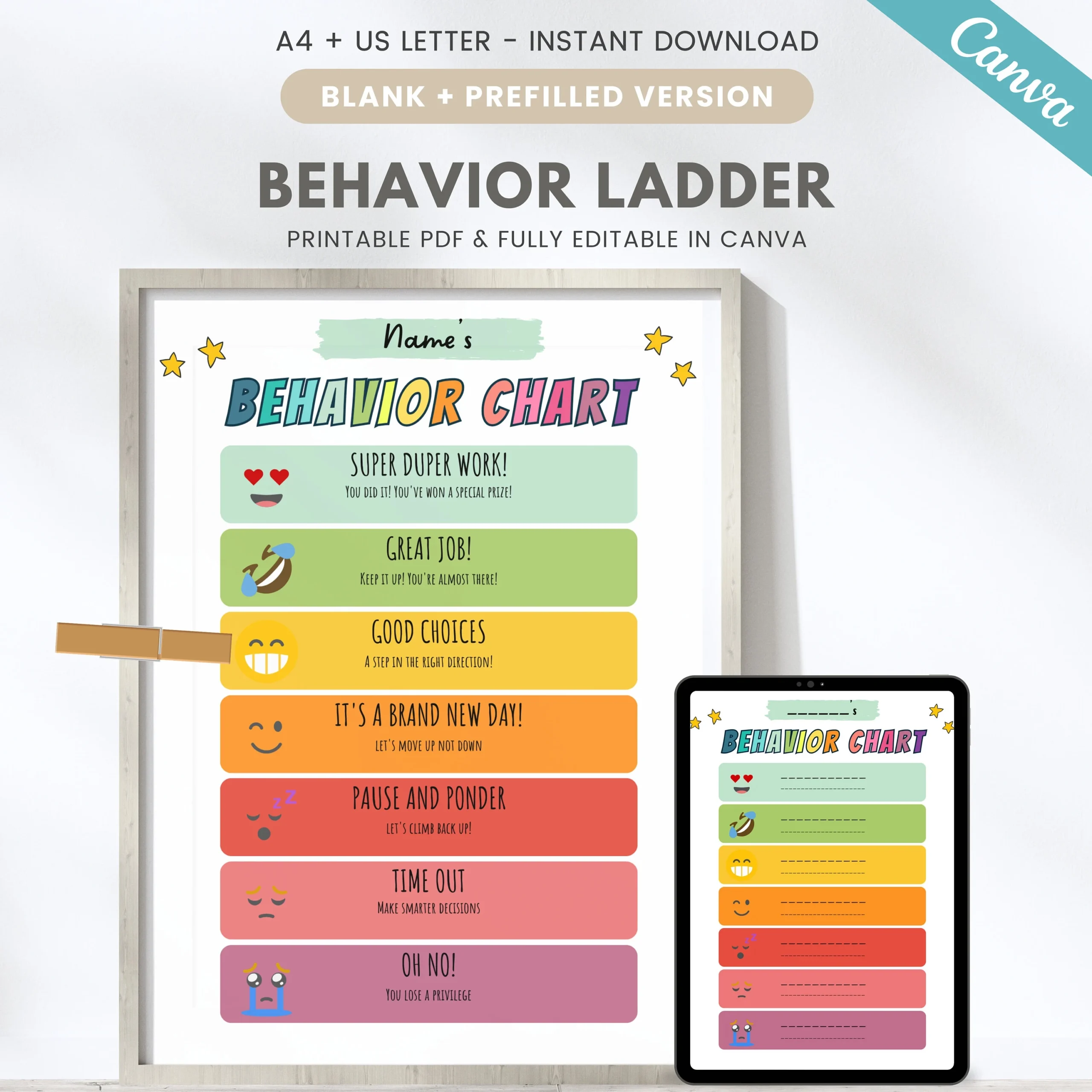 Behaviour Ladder Etsy
