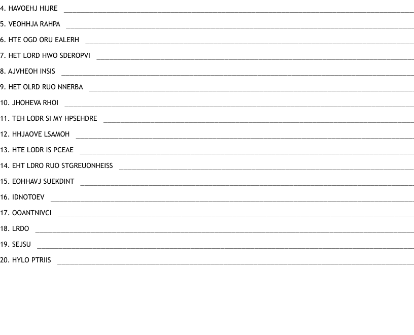 Bible Names And Meanings Worksheet WordMint