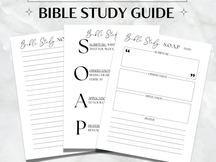 Bible Study Guide Printable SOAP Bible Study Template Minimalist Bible Study PDF SOAP Bible Study Guide Etsy