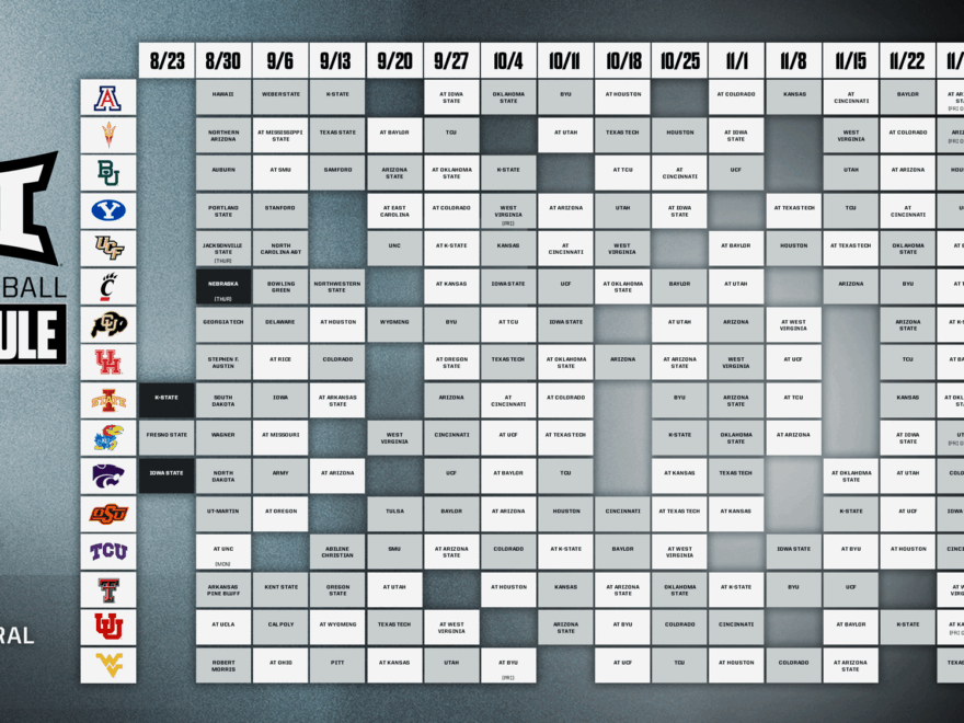 Big 12 Conference Releases 2025 Football Schedule Big 12 Conference
