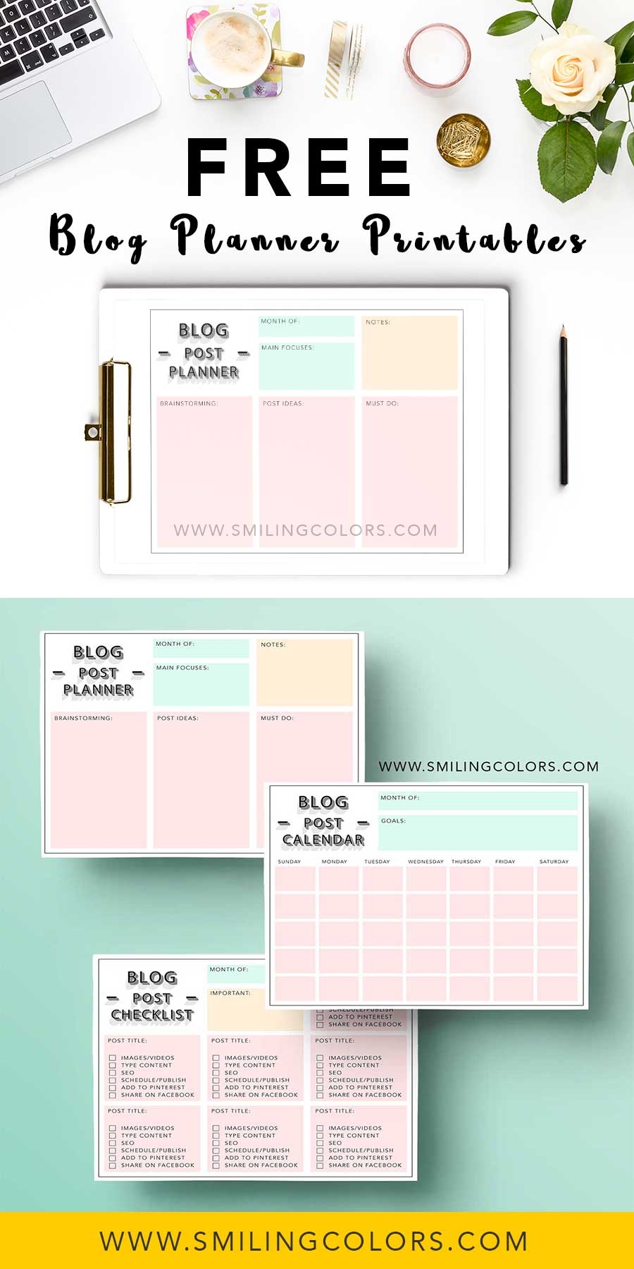 Free Printable Blog Planner