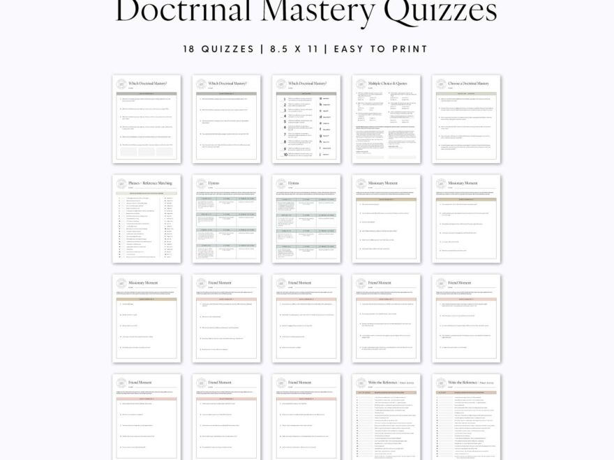 Book Of Mormon Doctrinal Mastery Quizzes The Red Headed Hostess