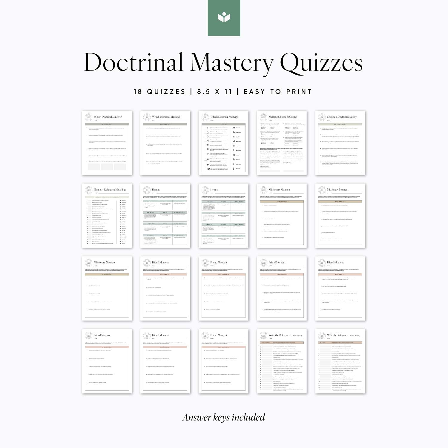 Book Of Mormon Doctrinal Mastery Quizzes The Red Headed Hostess