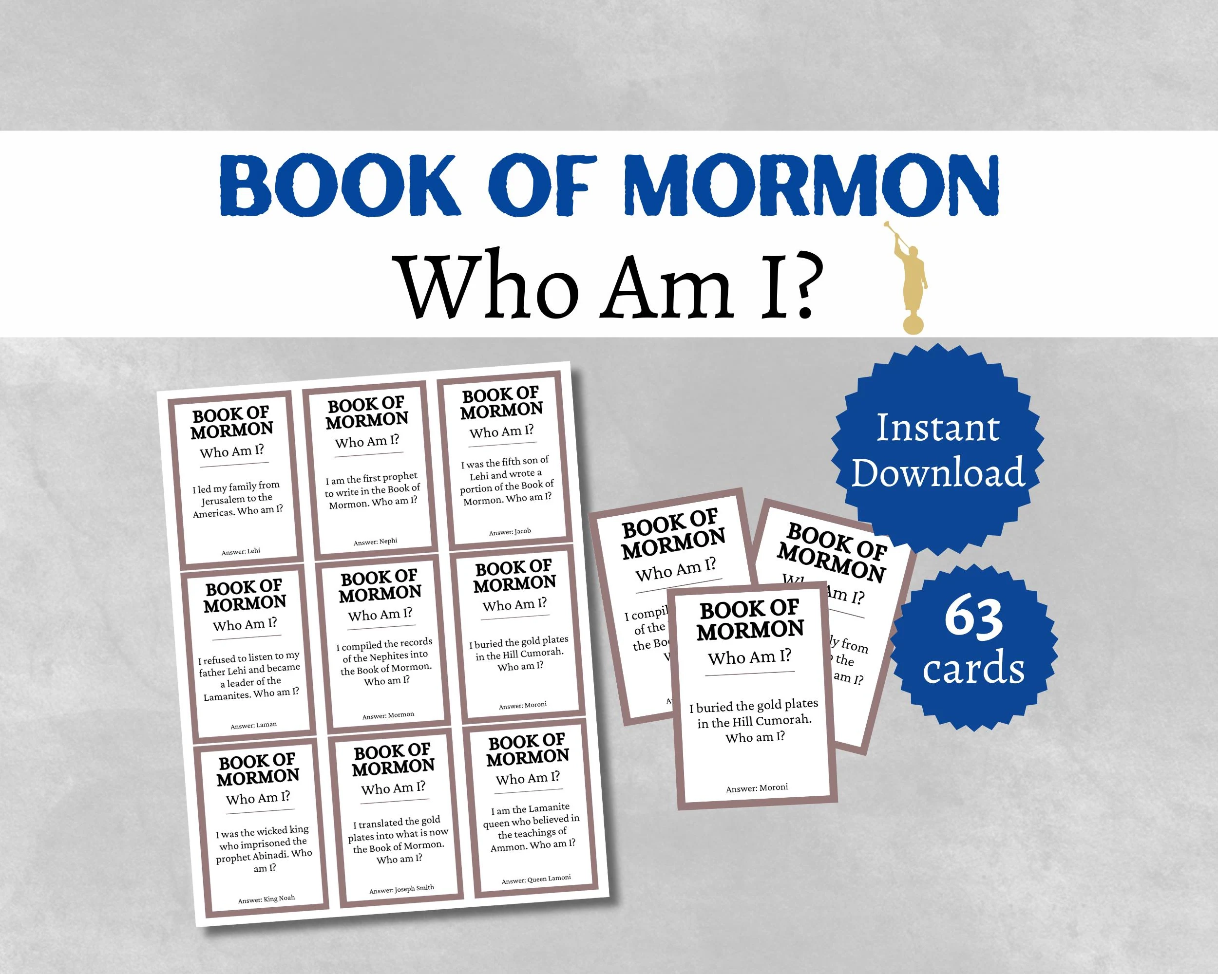 Book Of Mormon Quiz Printable
