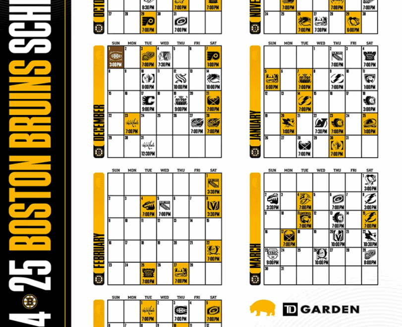 Boston Bruins 2025 Schedule New England Eatery Pub