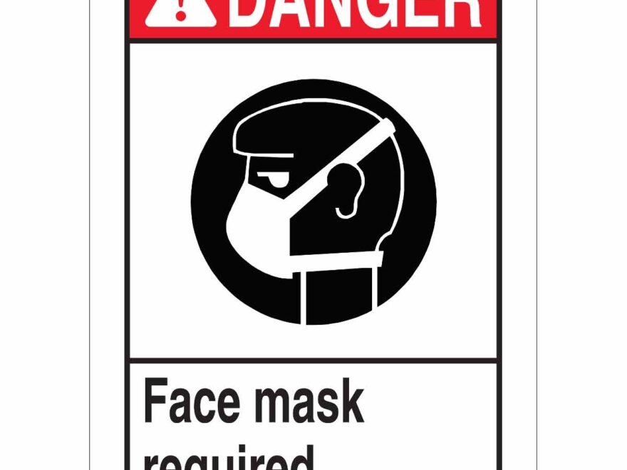 Brady Part 119441 DANGER Face Mask Required Sign BradyID