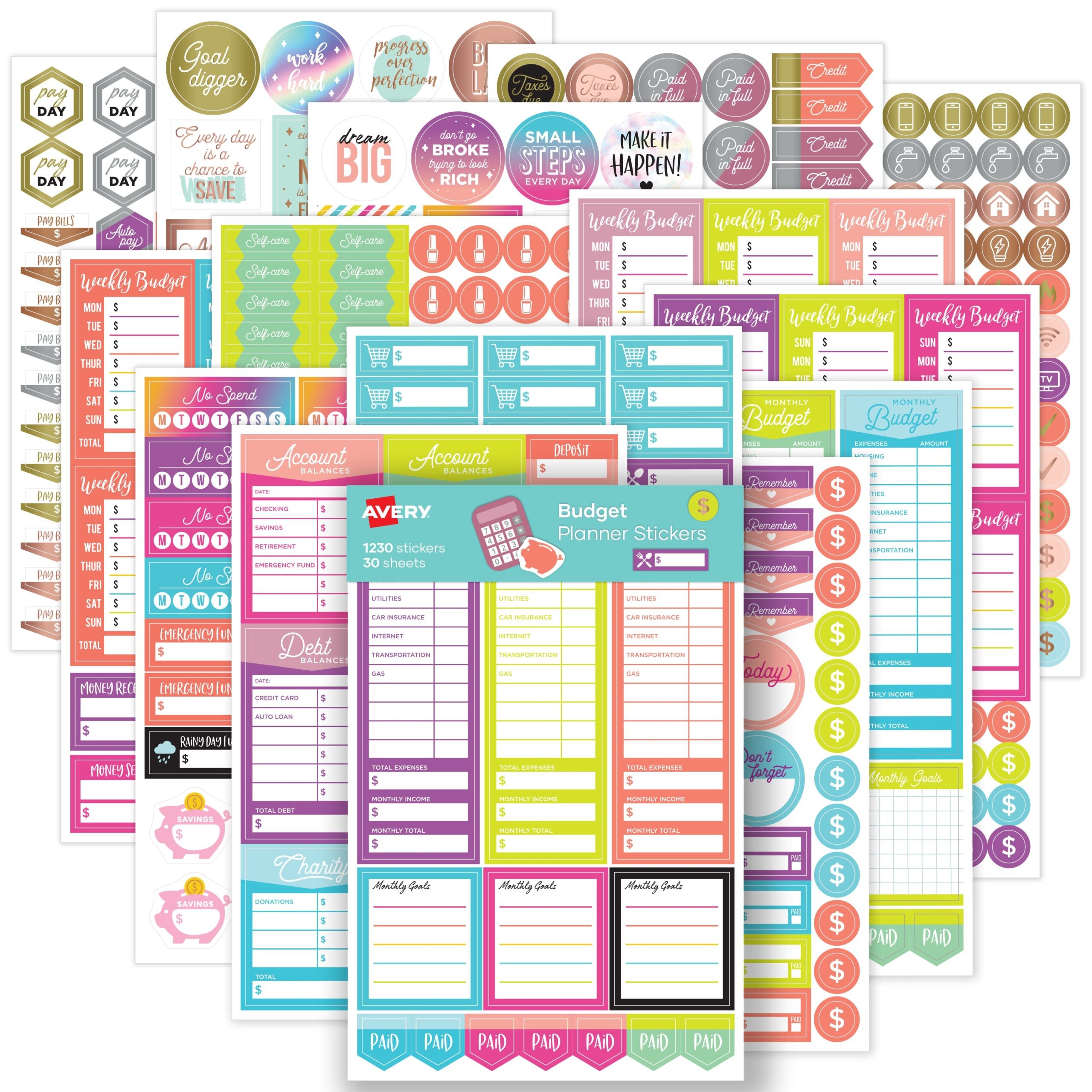 Free Printable Budget Planner Stickers