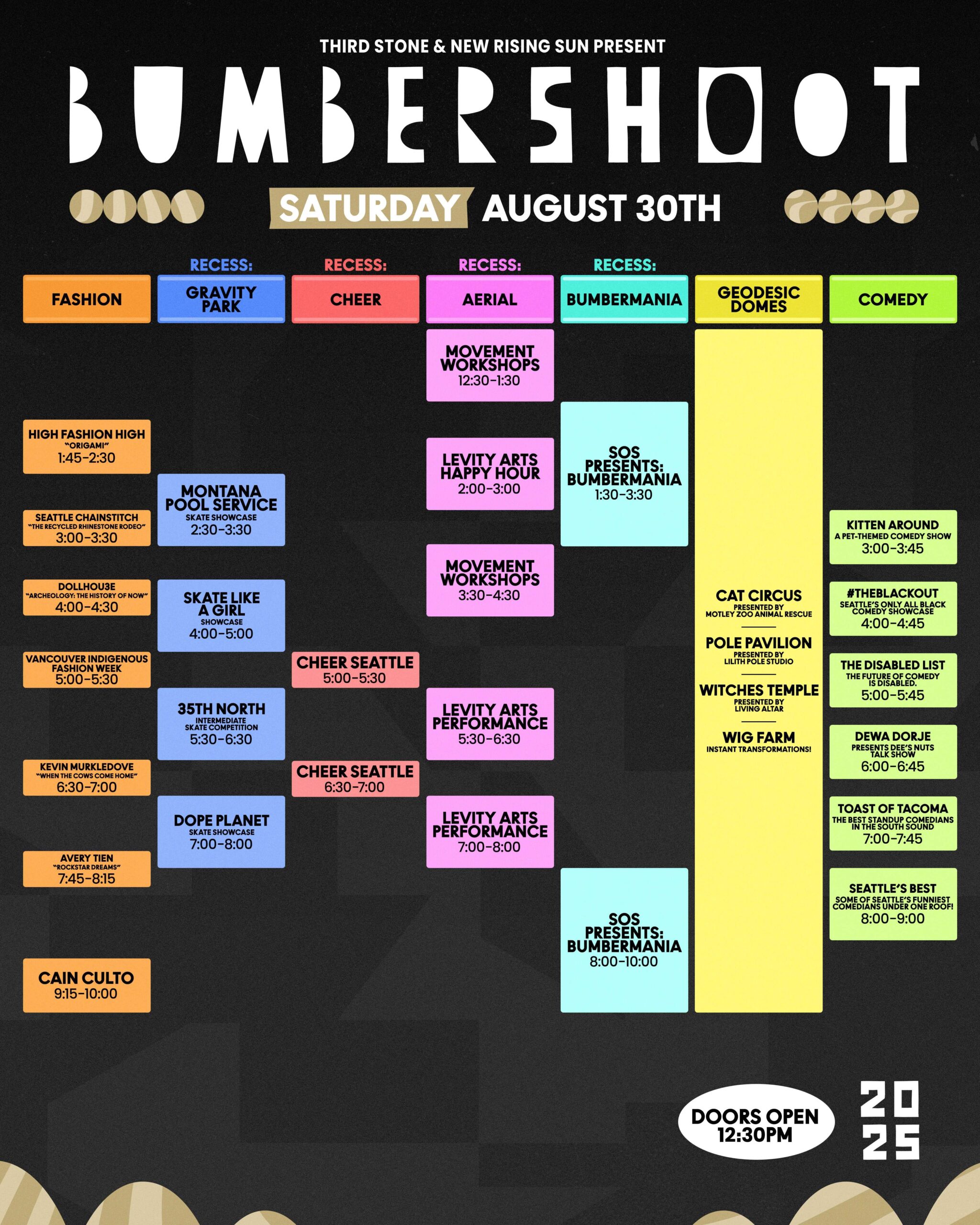Bumbershoot Seattle Aug 30th 31st 2025