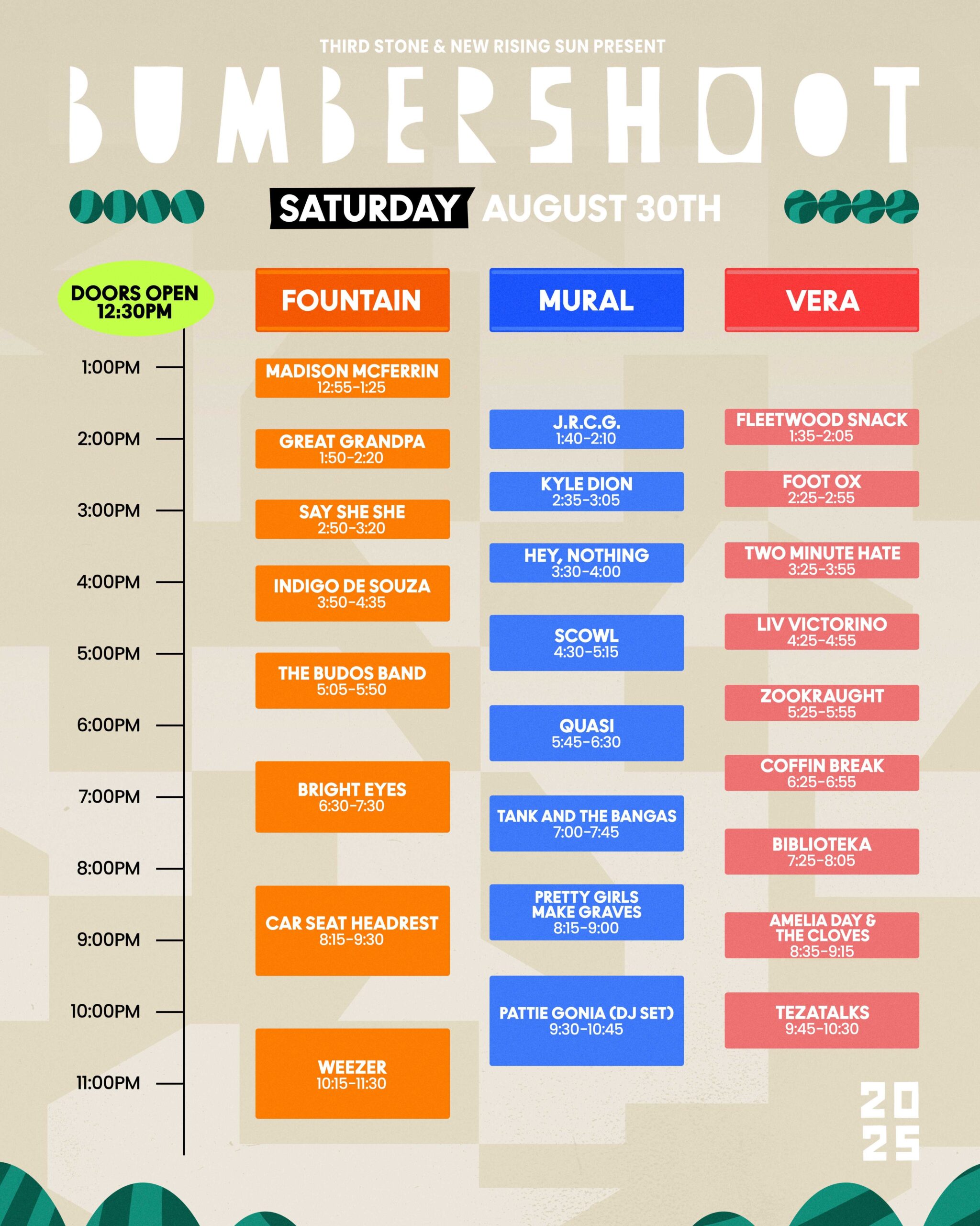 Bumbershoot Seattle Aug 30th 31st 2025