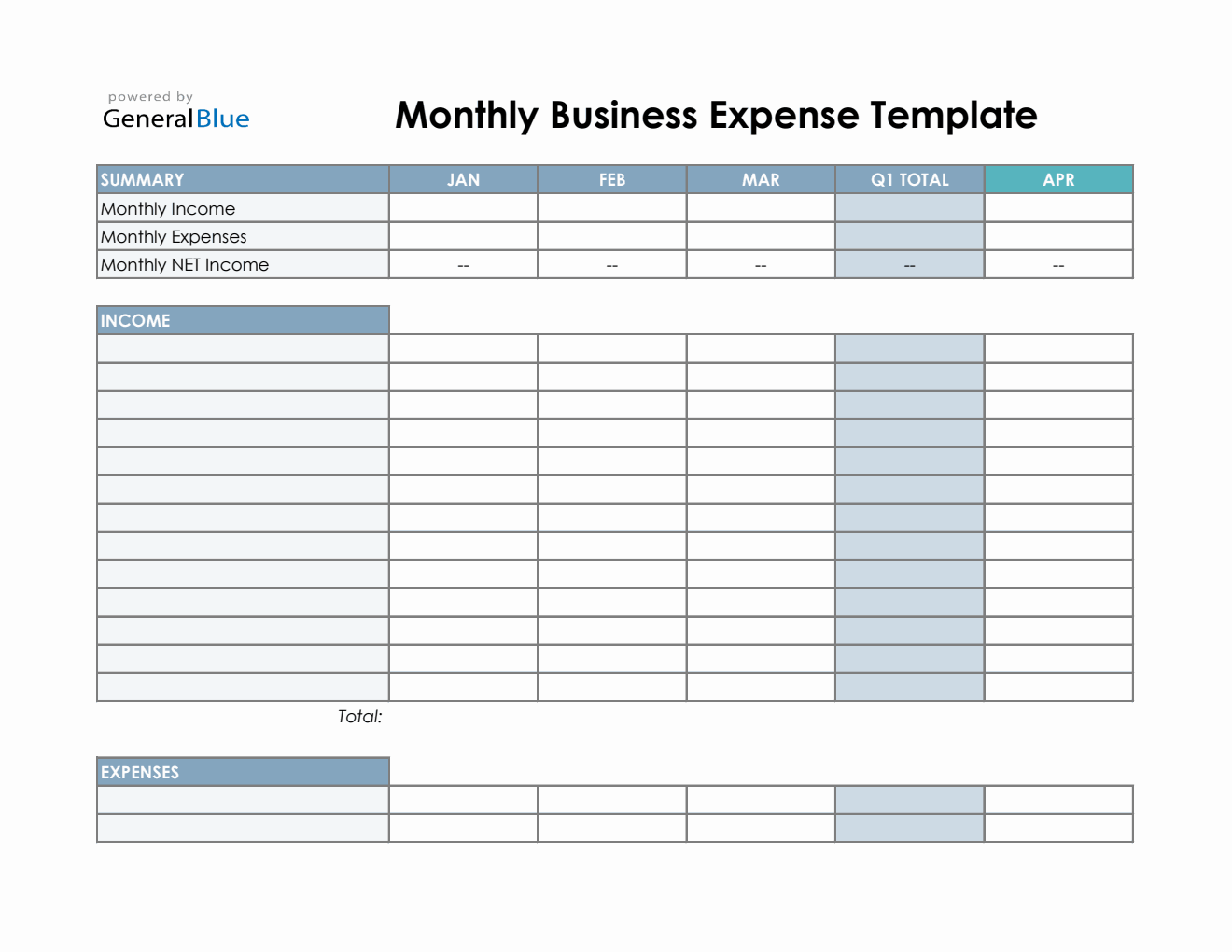 Business Expense Templates