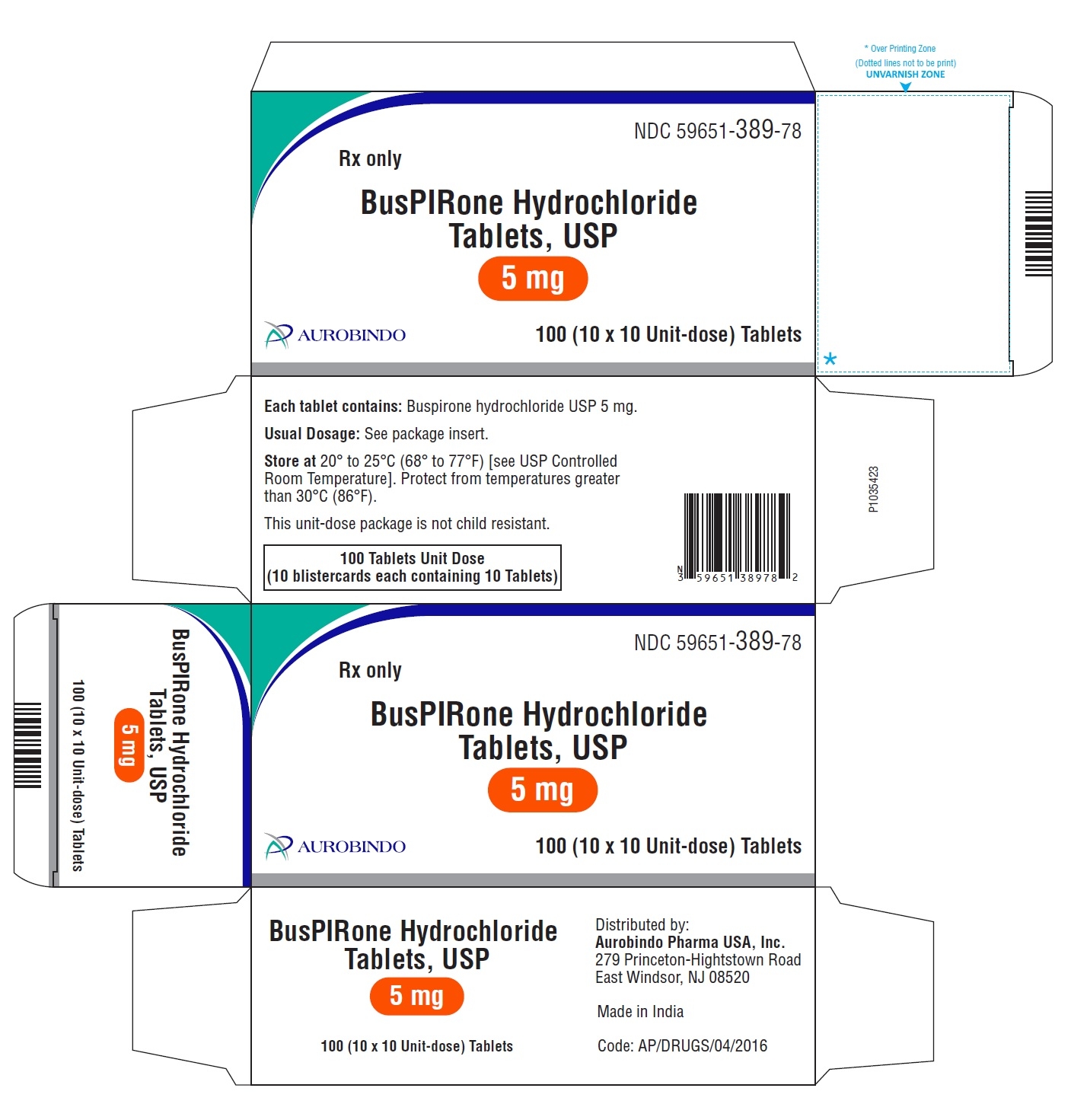 Buspirone Hydrochloride Tablets USP Rx Only Patient Instruction Sheet Included Buspirone Hydrochloride Tablets USP Rx Only Patient Instruction Sheet Included