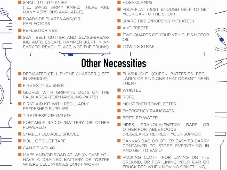 Car Emergency Kit and Free Downloadable Checklist