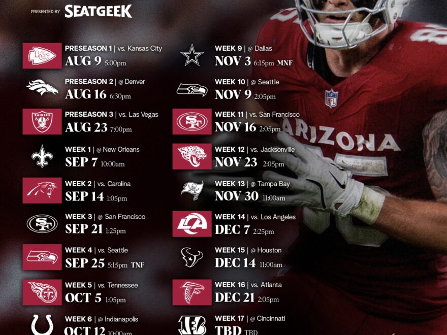 Cardinals 2025 Schedule I Arizona Cardinals AZCardinals