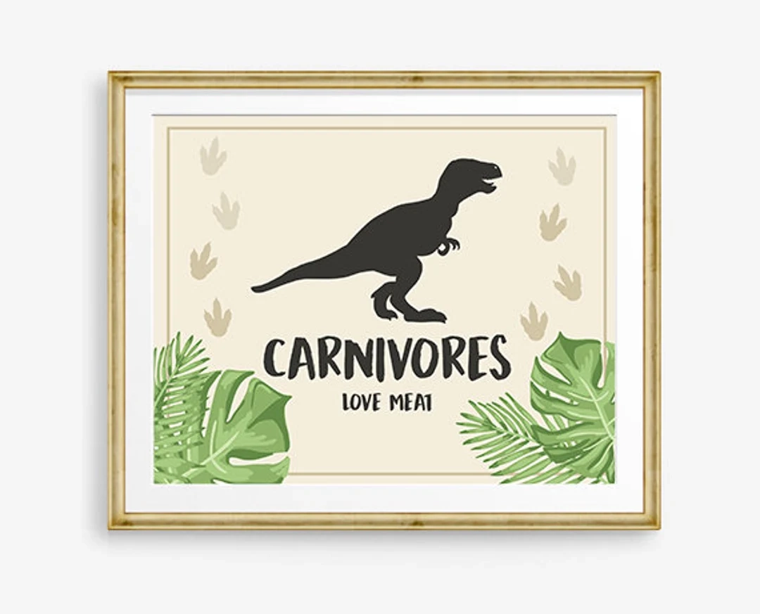 Dino Carnivore Sign Free Printable