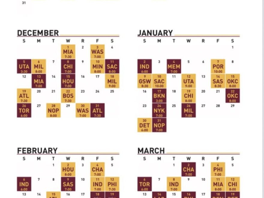 Cavs Schedule 2021 22 Cleveland Sports Talk