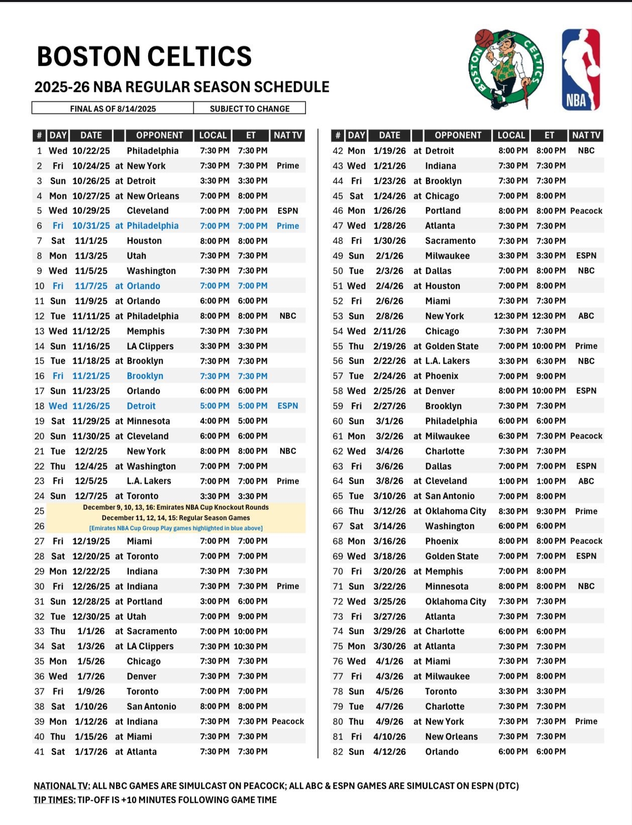 CeltsAllDay On X The 2025 2026 Celtics Schedule Has Been Officially Released Https t co kUY3qL8aCw X