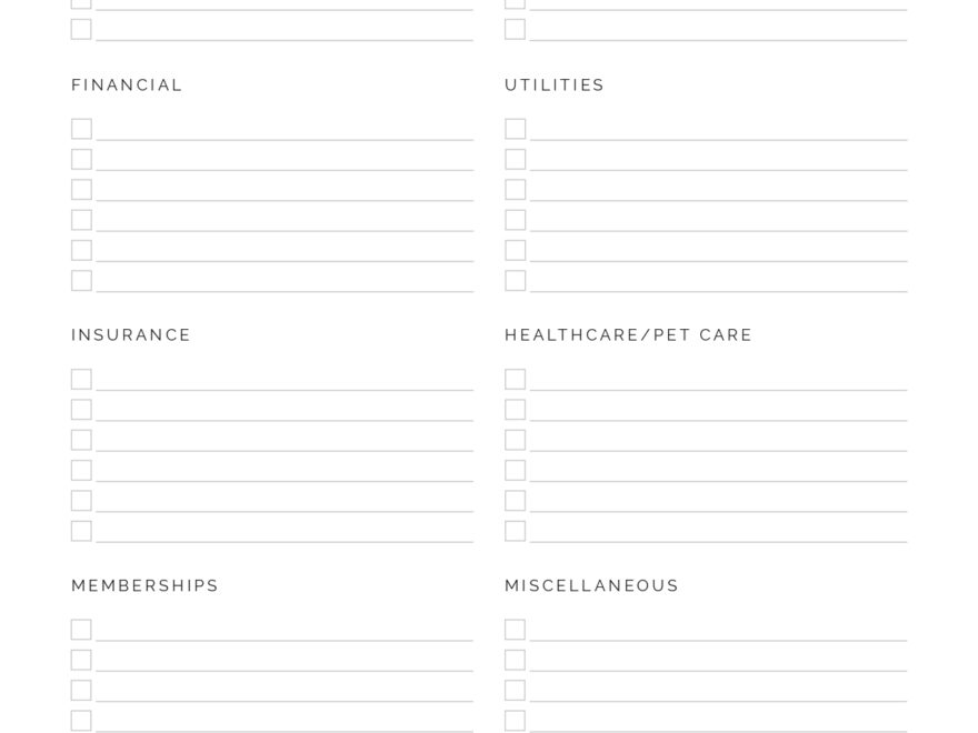 Change Of Address Checklist Neat And Tidy Design