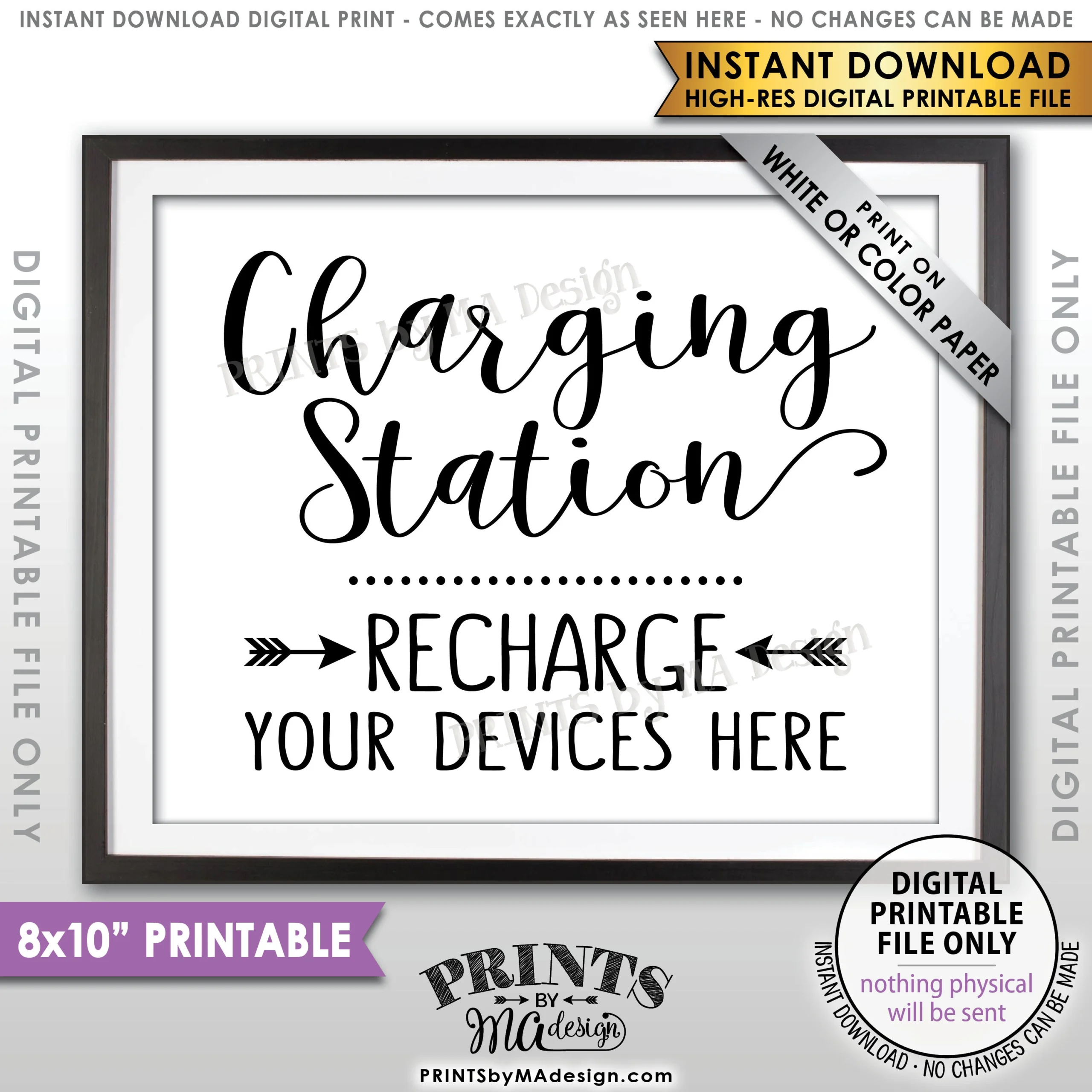 Charging Station Sign Printable Charging Station Sign Printable