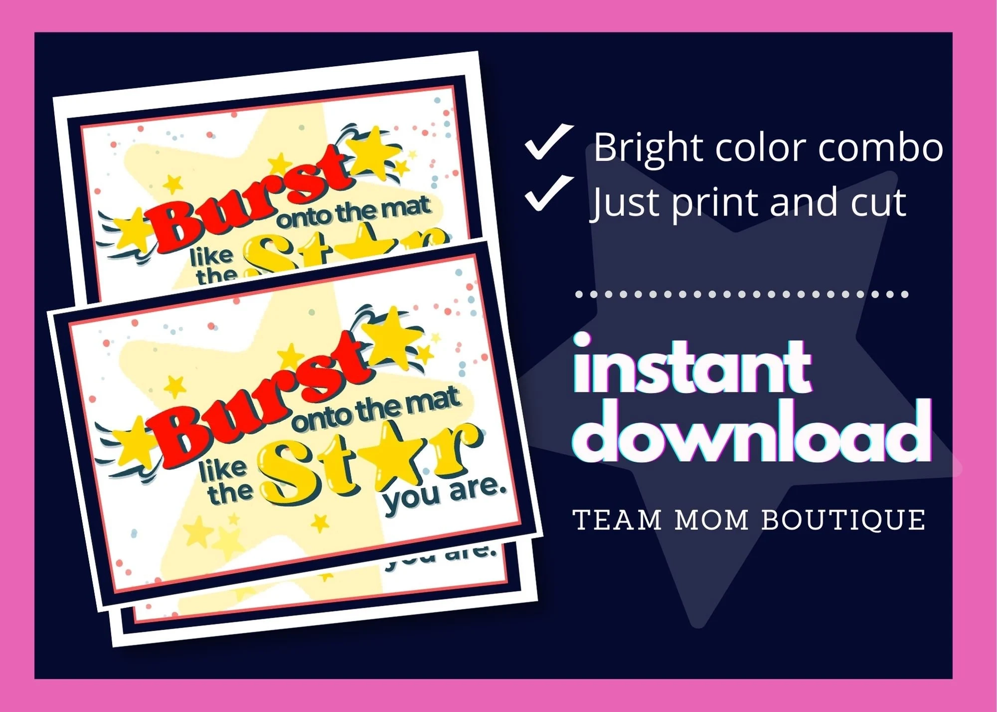 Starburst Sign Printable And Punch Out