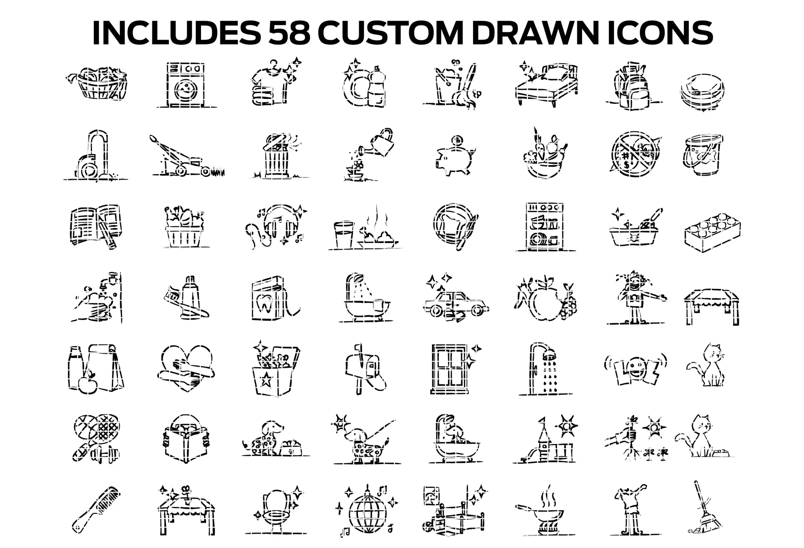 Chore Chart Drawings icons SVG Etsy Hong Kong