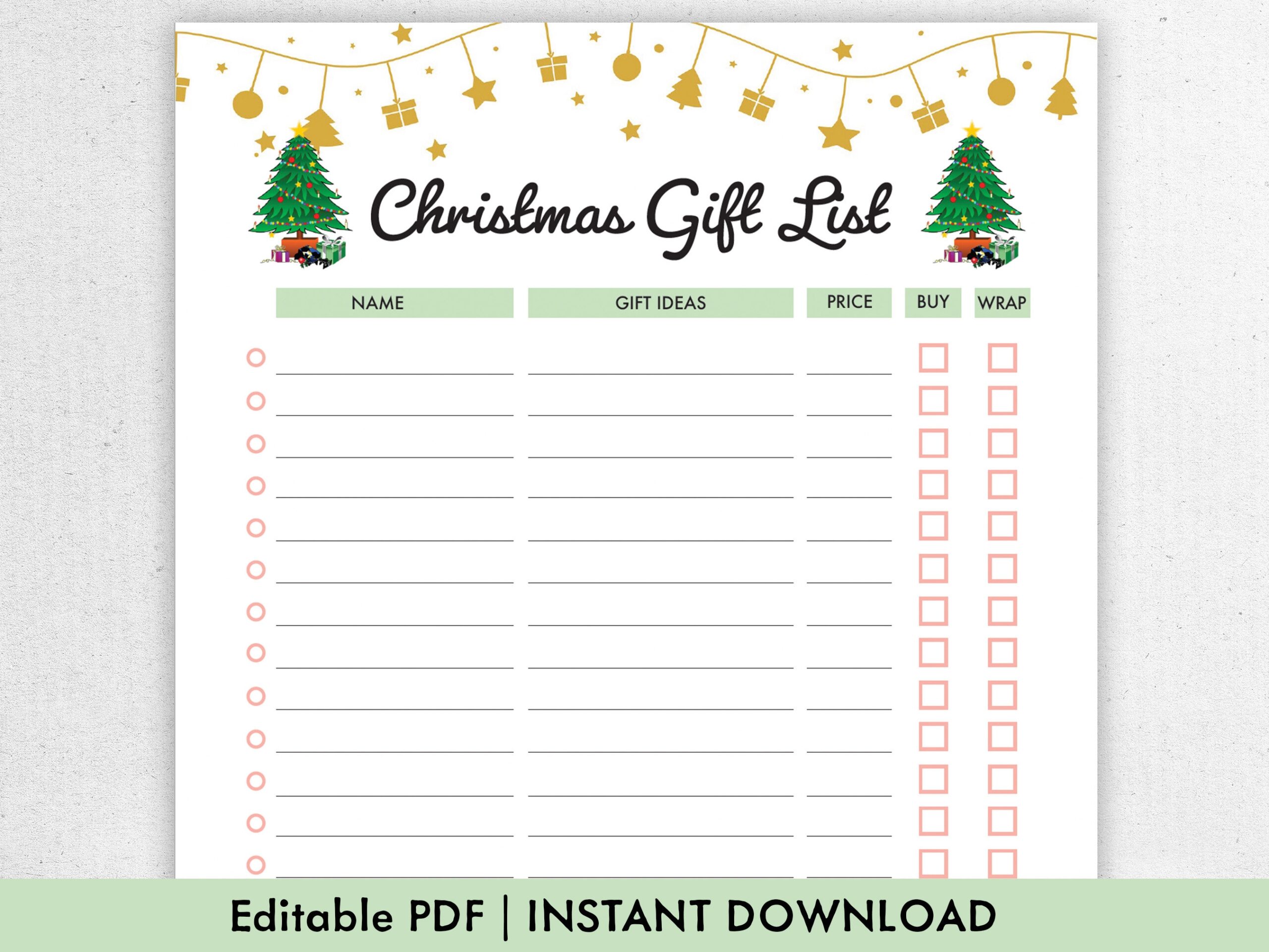 Christmas Gift List Printable Fillable Editable PDF Christmas Planner Printable Christmas To Do List Template Holiday Gift List Etsy Christmas Gift List Printable Fillable Editable PDF Christmas Planner Printable Christmas To Do List Template Holiday Gift List Etsy