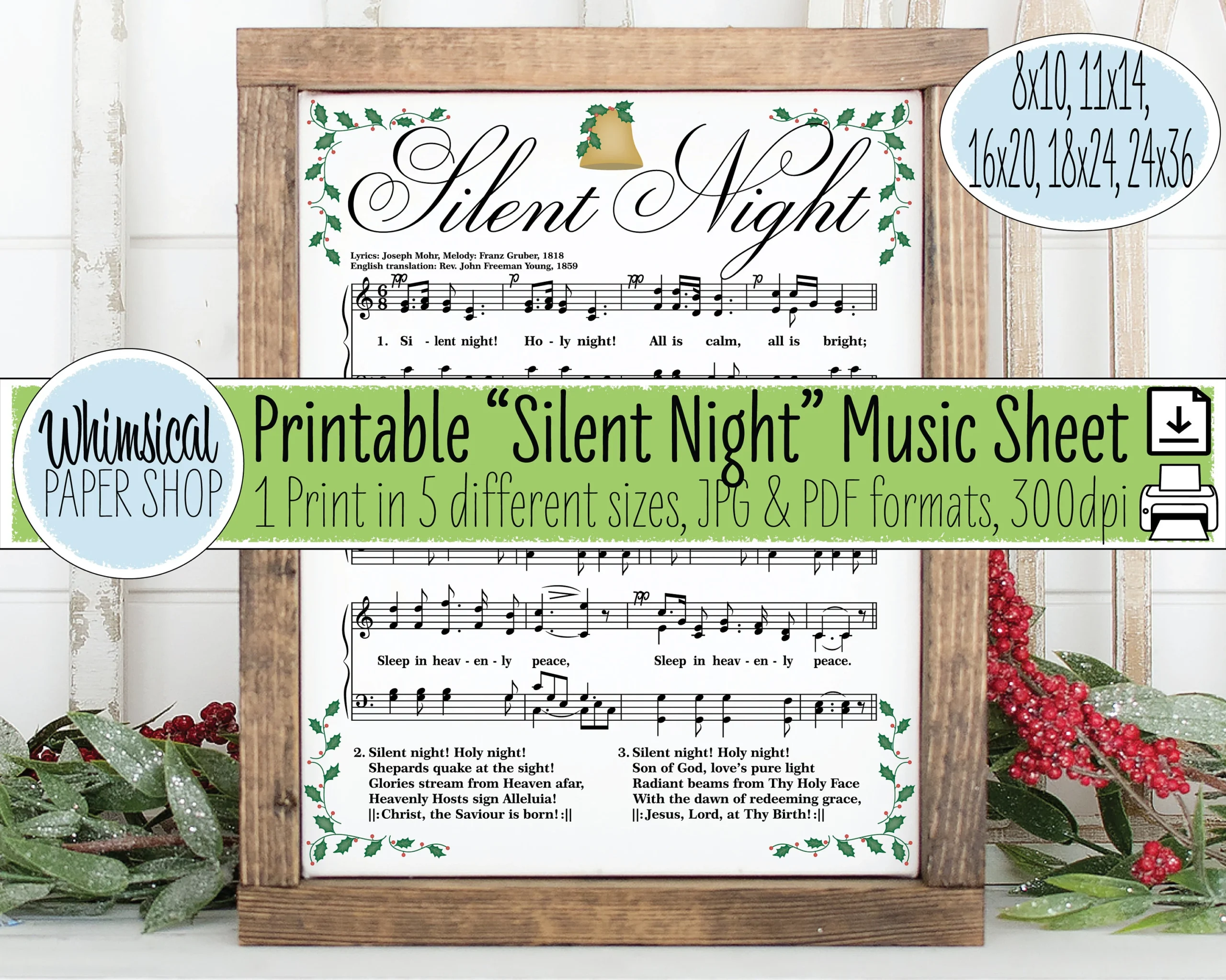 Printable Signing Of Silent Night Printable Signing Of Silent Night