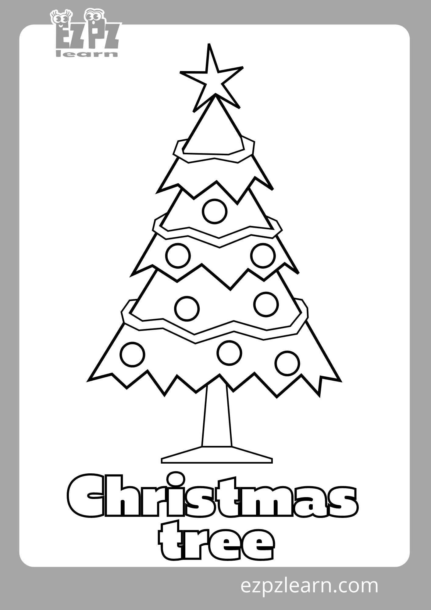 Christmas Tree Coloring Sheets Printable