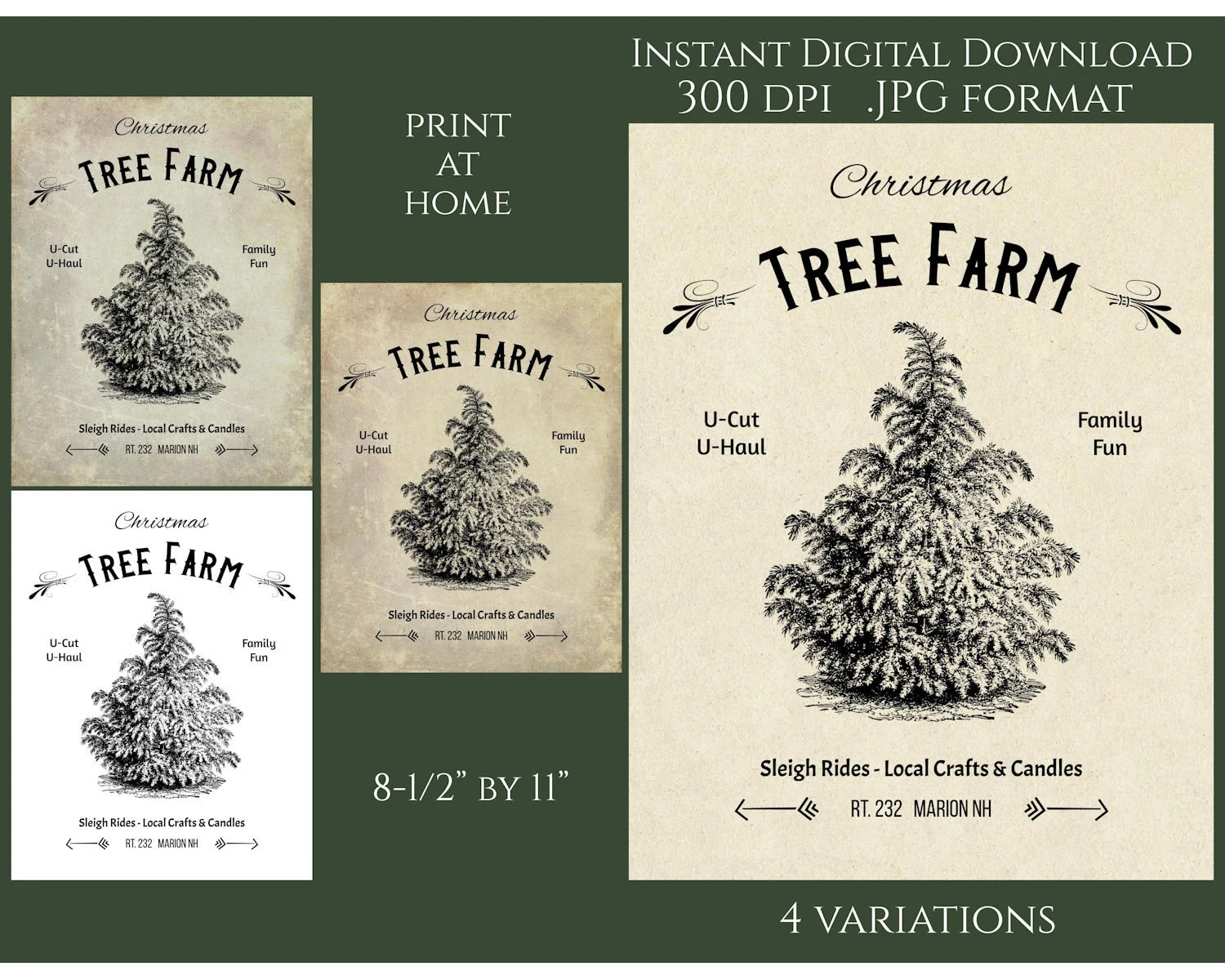 Printable Christmas Tree Farm Signs