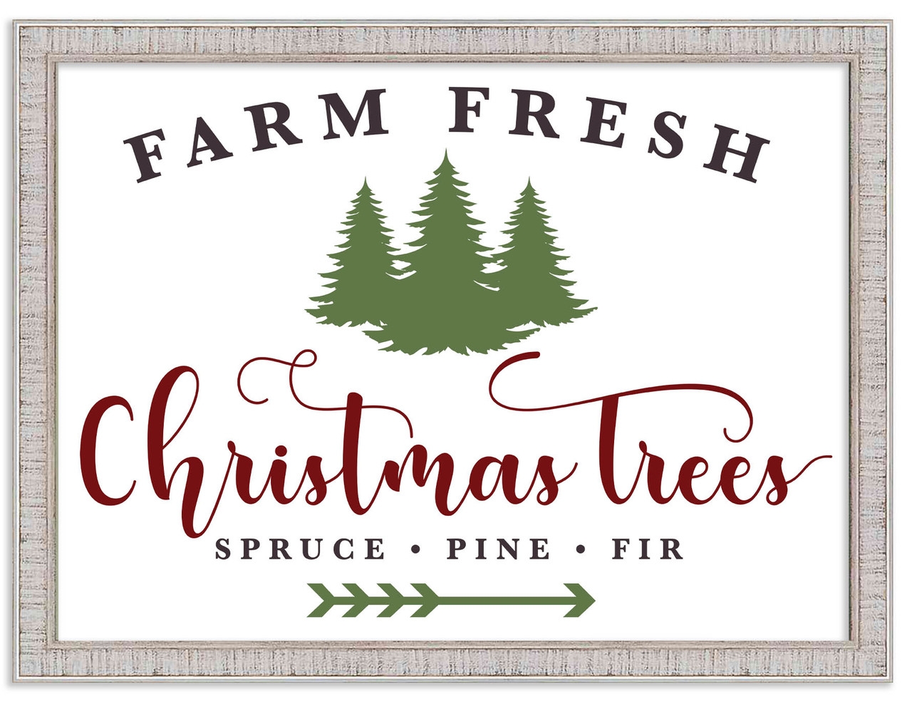 Christmas Trees Farm Fresh 17 5 X 23 5 Framed Christmas Wall Decor Art Print Sign