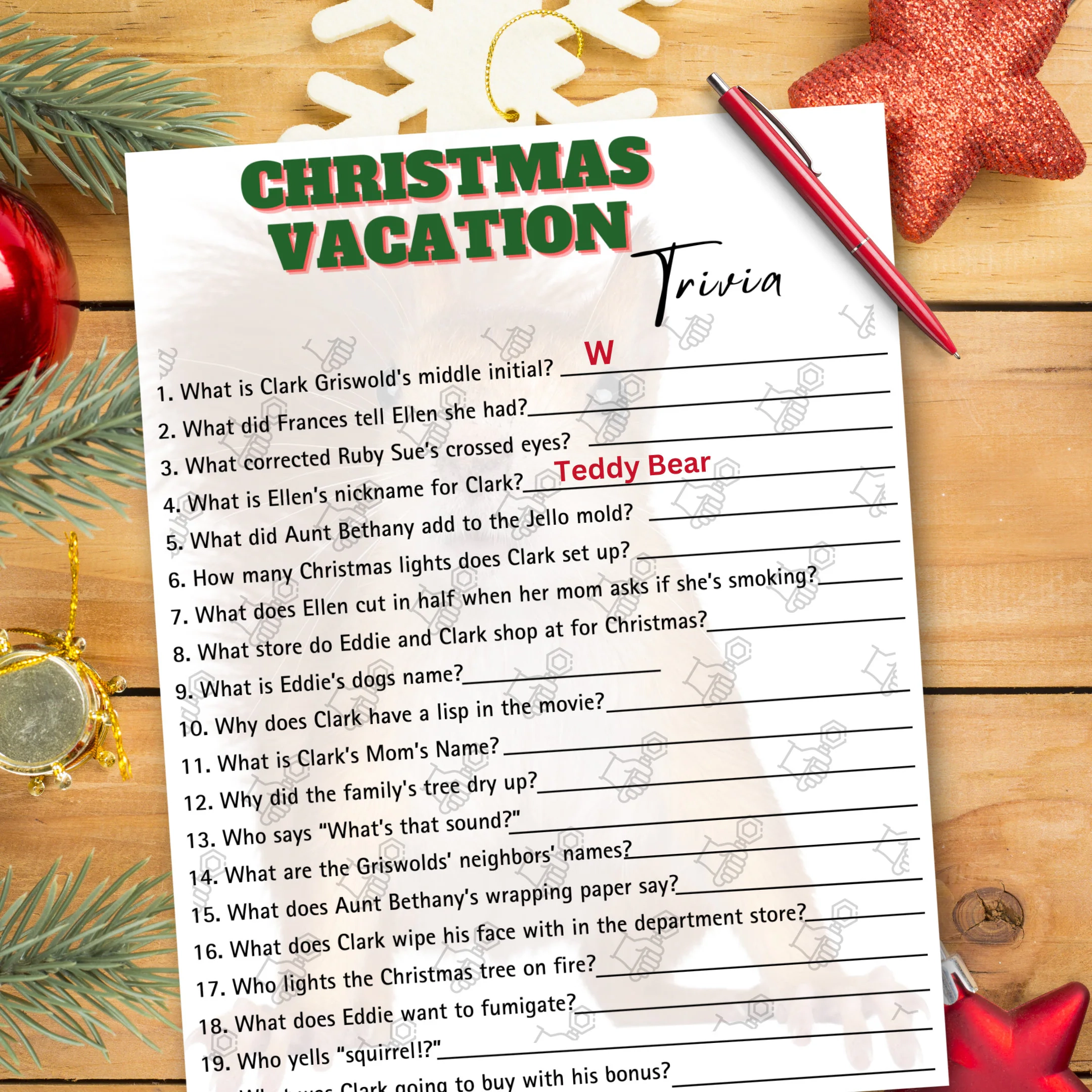 Christmas Vacation Movie Trivia Game Griswold Family Holiday Party PDF Etsy Christmas Vacation Movie Trivia Game Griswold Family Holiday Party PDF Etsy