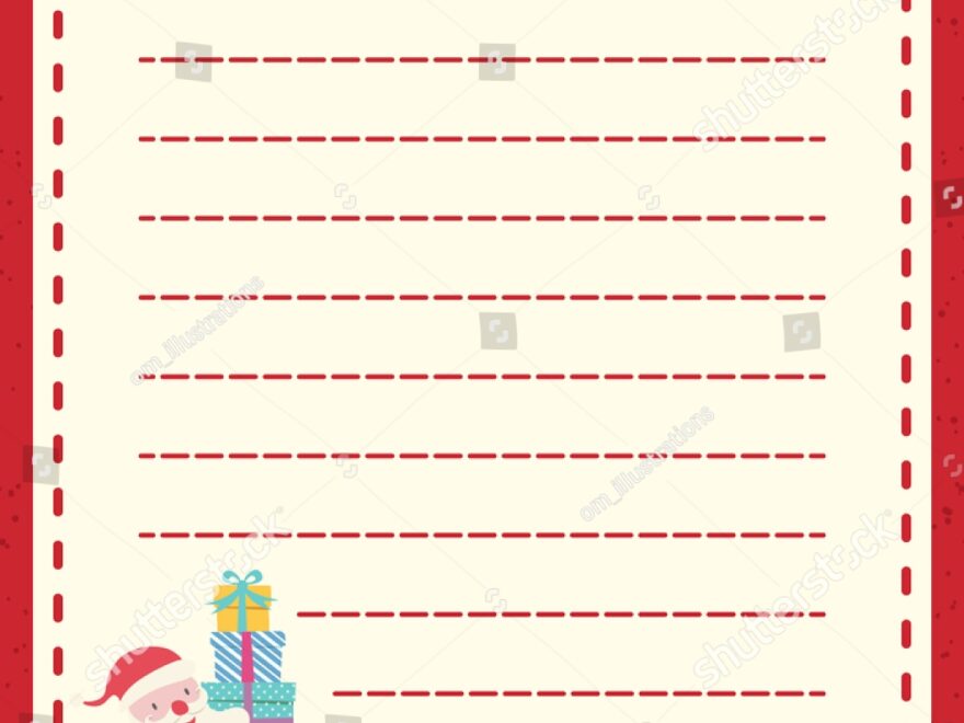 Christmas Wish List Template Cute Santa Stock Vector Royalty Free 1563464614 Shutterstock