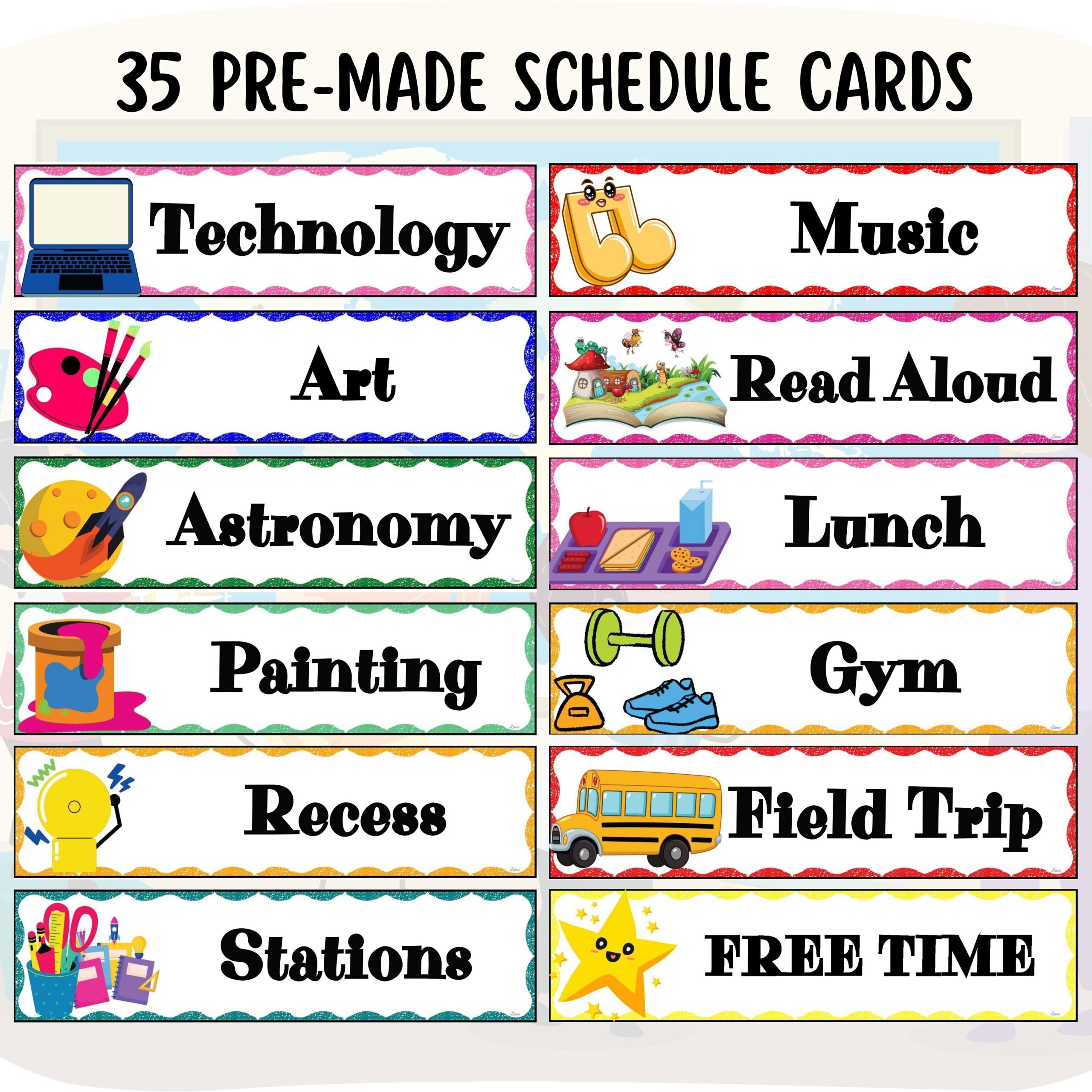Printable Schedule Cards For Classroom Printable Schedule Cards For Classroom