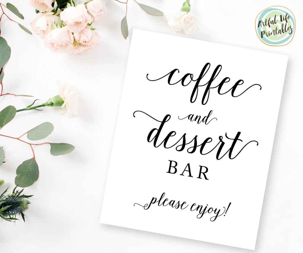 Dessert Bar Printable Sign Dessert Bar Printable Sign