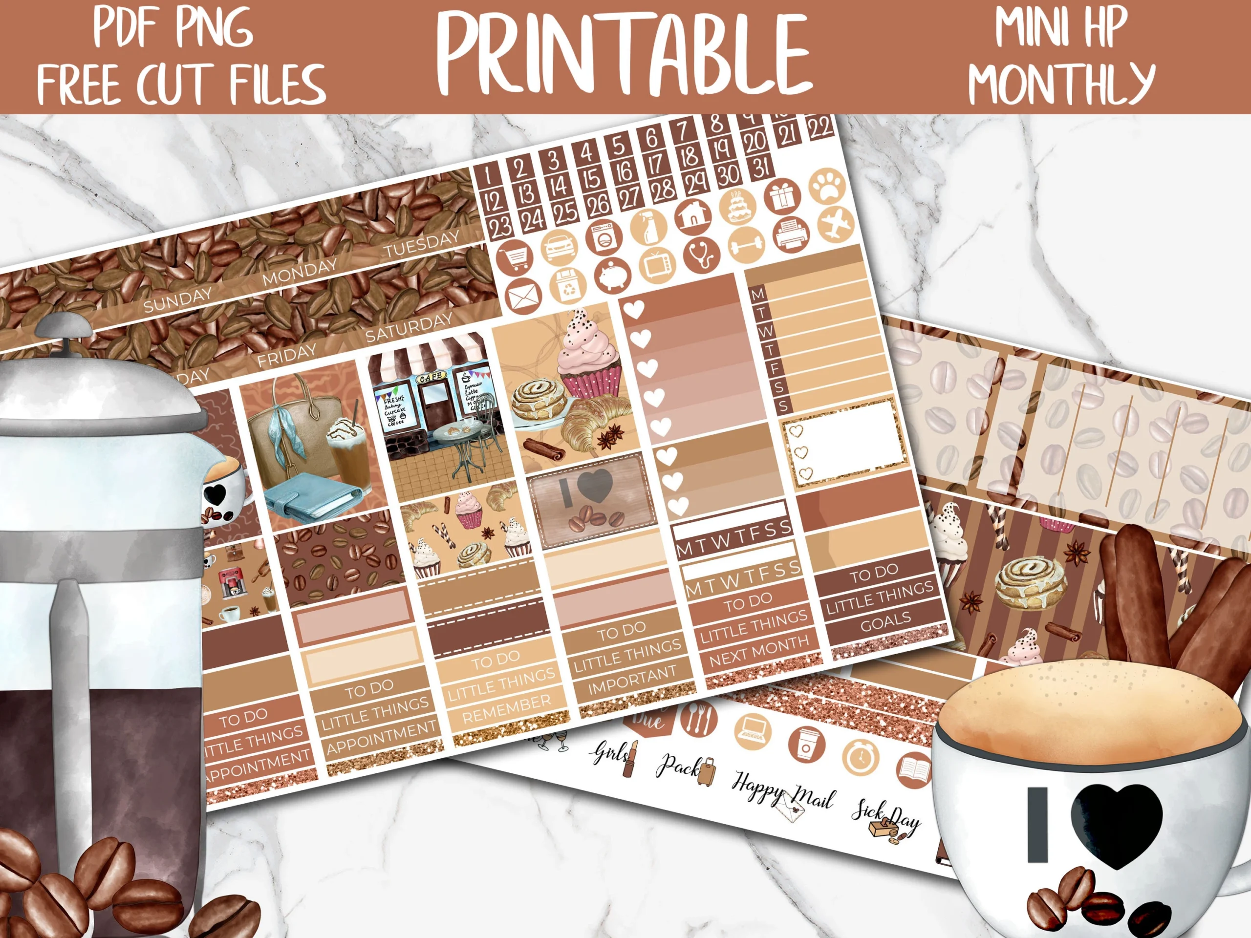 Coffee Lover Coffee Shop MINI Happy Planner Printable Planner Sticker But First Coffee Monthly MINI HP Digital Sticker Planner Stickers Etsy Coffee Lover Coffee Shop MINI Happy Planner Printable Planner Sticker But First Coffee Monthly MINI HP Digital Sticker Planner Stickers Etsy