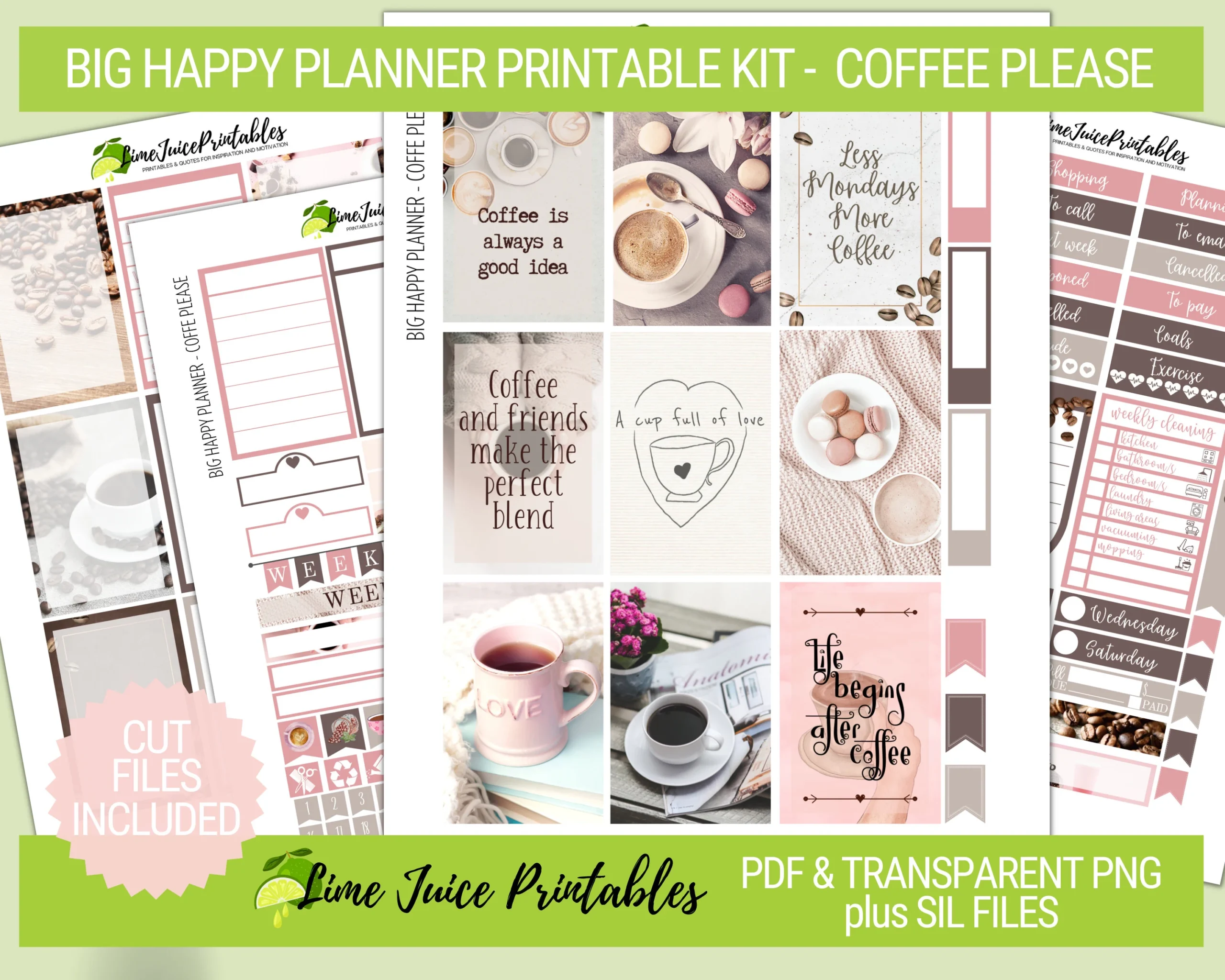 Coffee Printables Happy Planner Coffee Printables Happy Planner