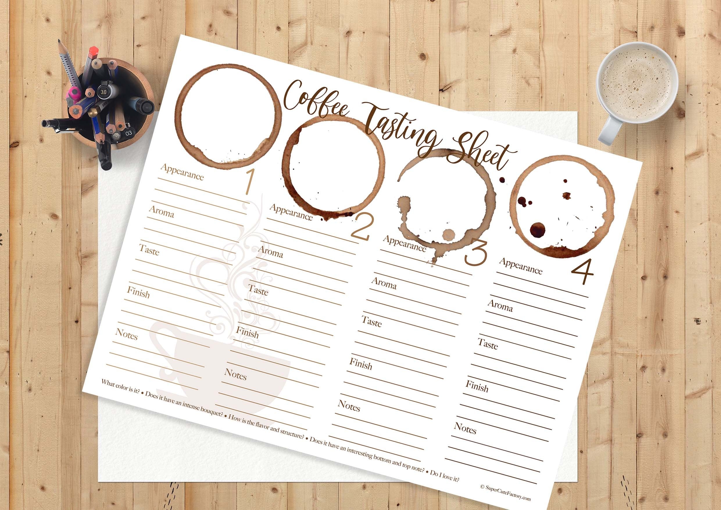 Coffee Tasting Party Downloable Printable Cafe Place Mat Sheet Etsy Coffee Tasting Party Downloable Printable Cafe Place Mat Sheet Etsy