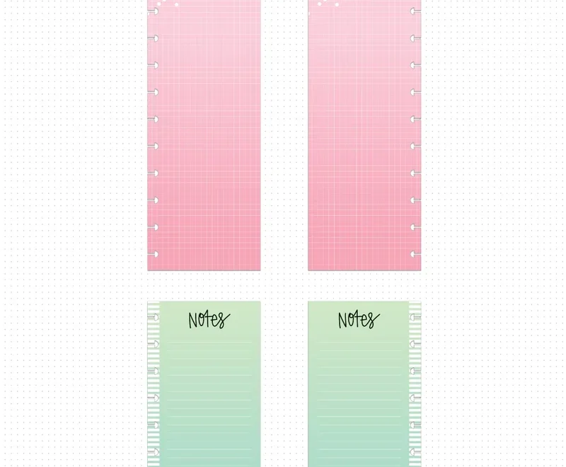 Colored Paper Half Sheet BIG Happy Planner