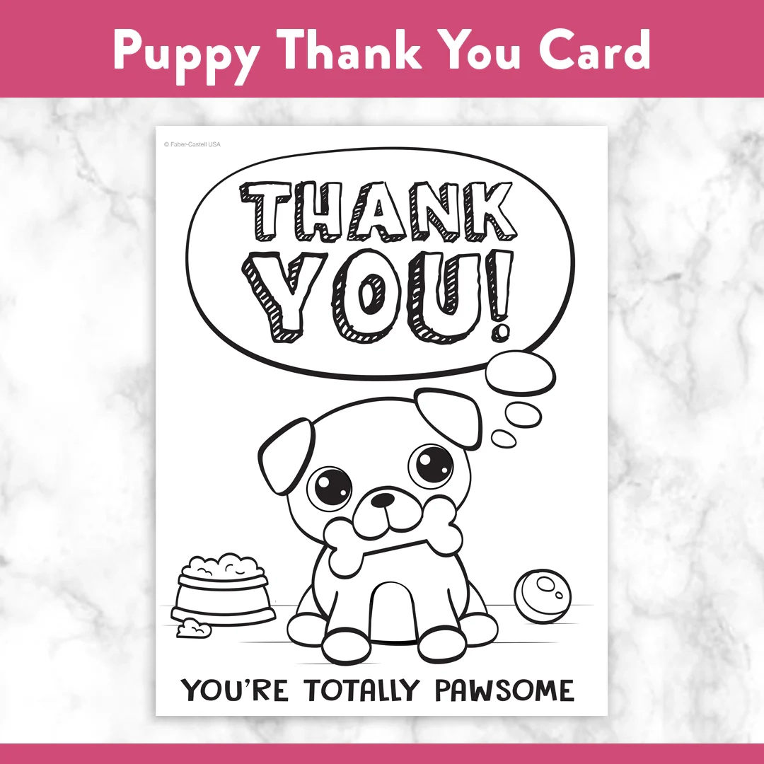 Printable Thank You Card Coloring Sheet Printable Thank You Card Coloring Sheet