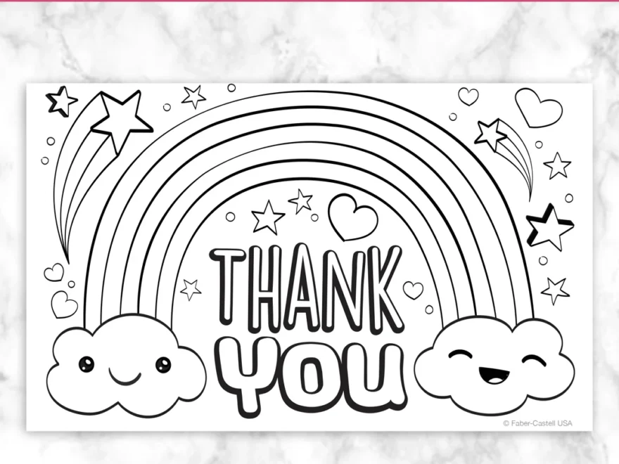 Coloring Pages To Say Thank You Faber Castell USA
