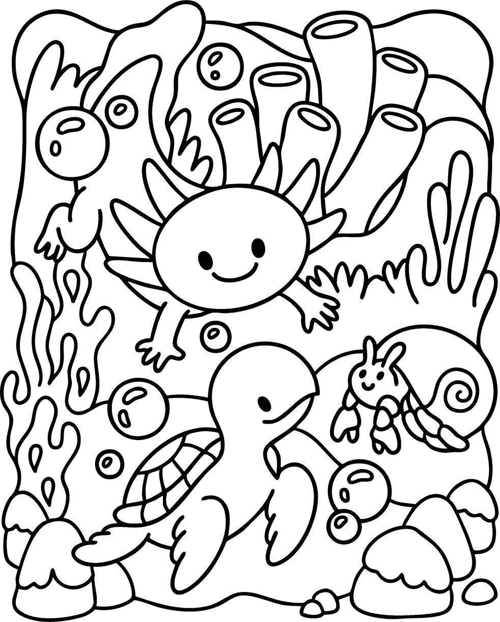 Coral Coast Cute Coloring Page Coral Coast Cute Coloring Page