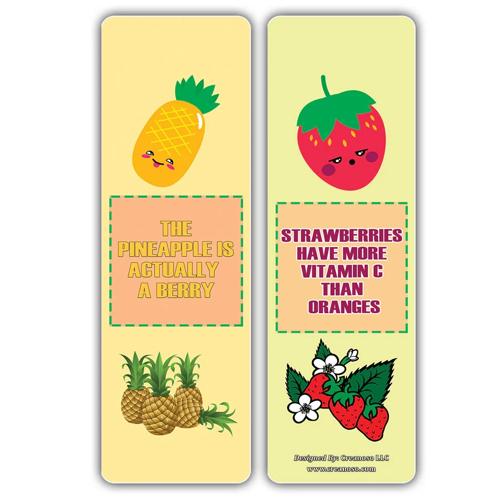 Creanoso Educational Learning About Fruits Facts Bookmarks Series 2 6 Creanoso Educational Learning About Fruits Facts Bookmarks Series 2 6