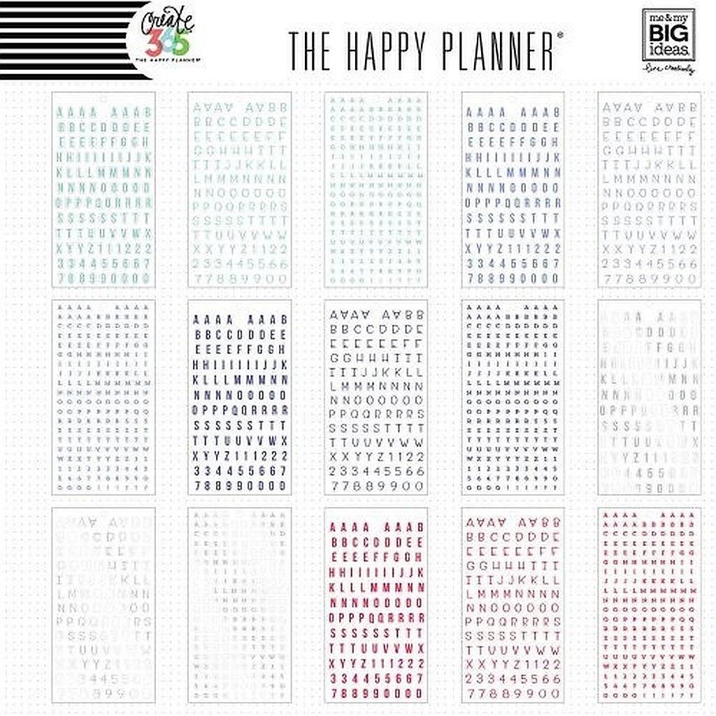Create 365 The Happy Planner Value Pack Stickers Alphabet
