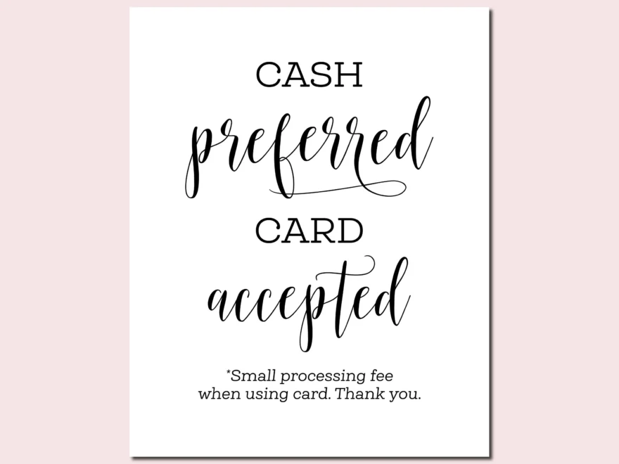 Credit Card Surcharge Fee Sign Etsy
