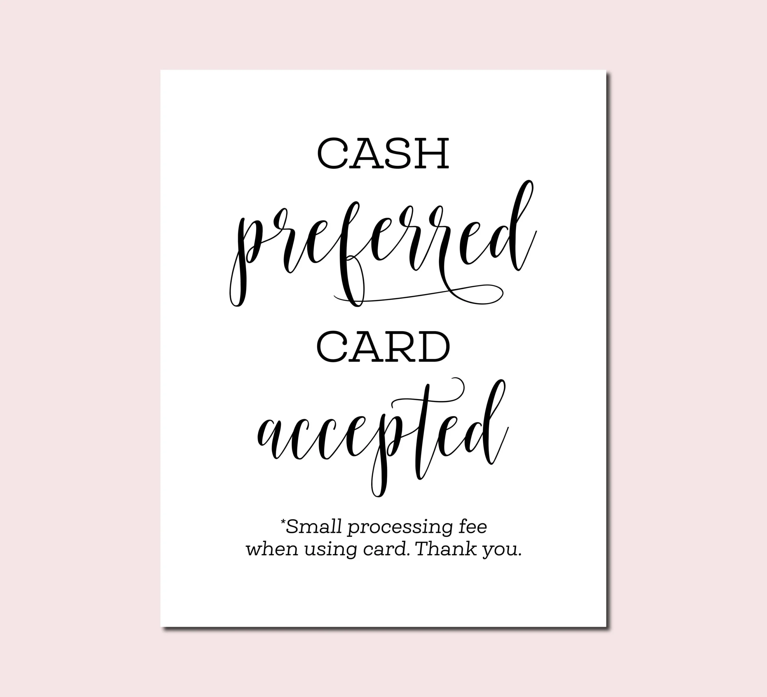 Credit Card Surcharge Fee Sign Etsy