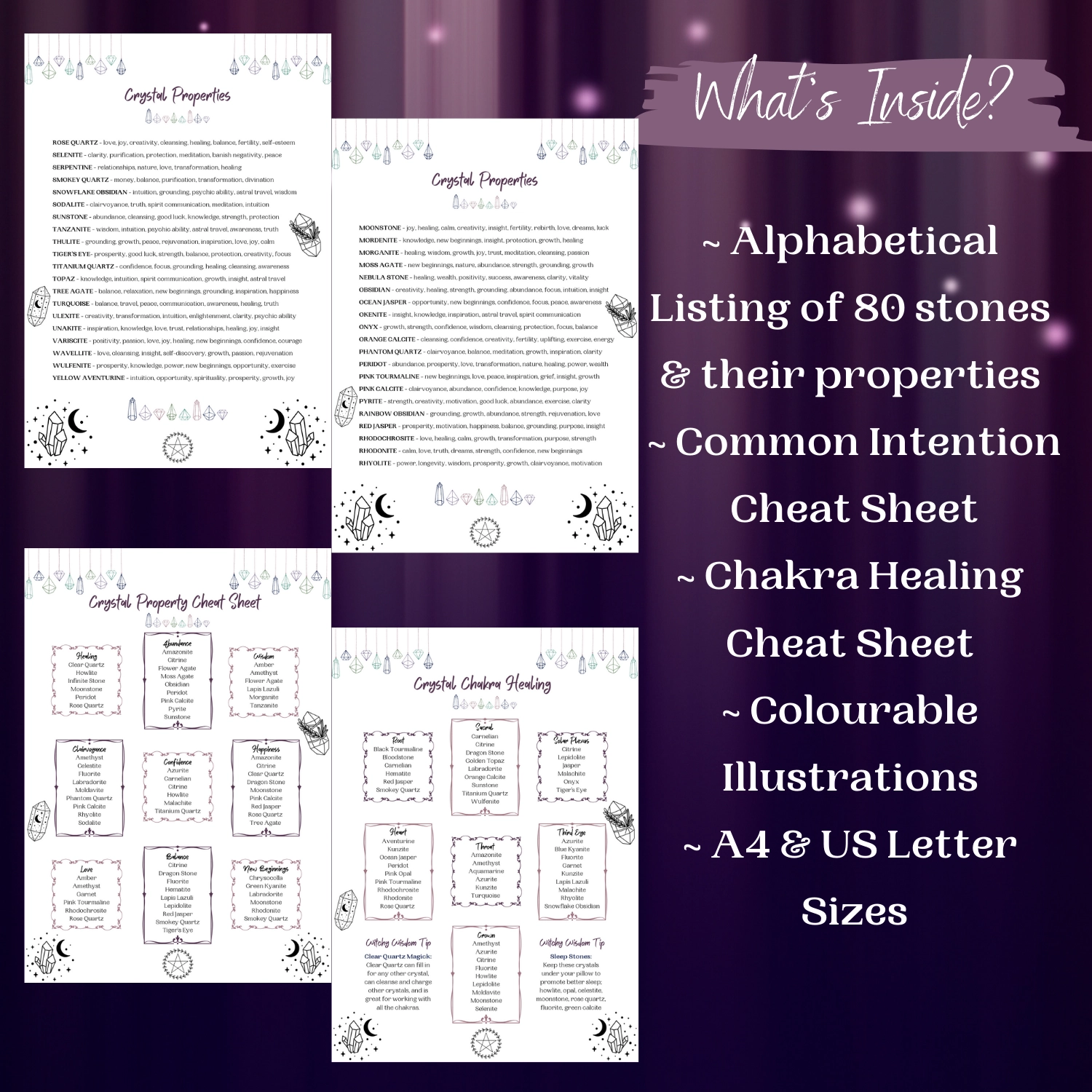 Printable Witches Stone Chart Printable Witches Stone Chart