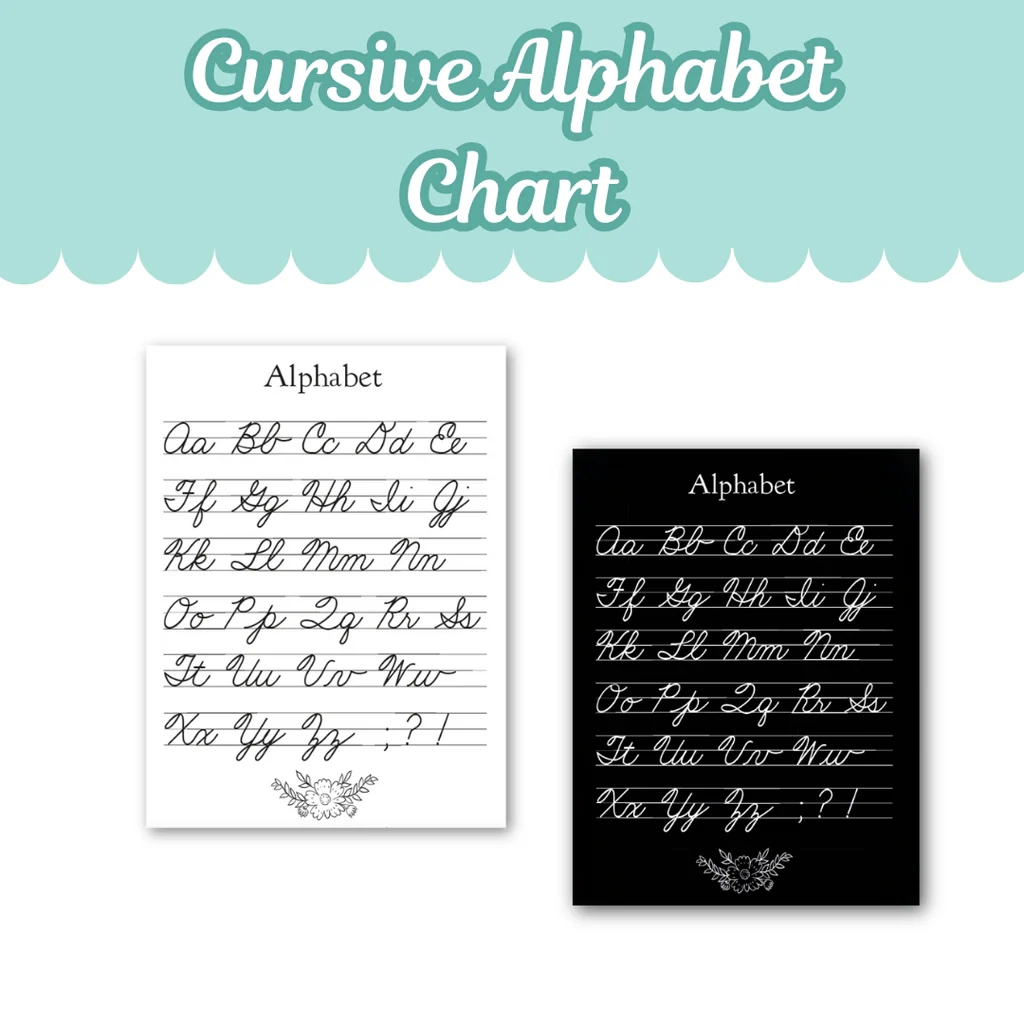 Cursive Alphabet Chart FREEBIE Dash Into Learning