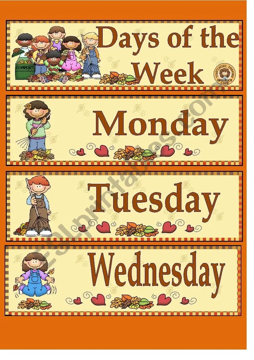Days Of The Week Poster Free Printable Printable Party Favors Days Of The Week Poster Free Printable Printable Party Favors