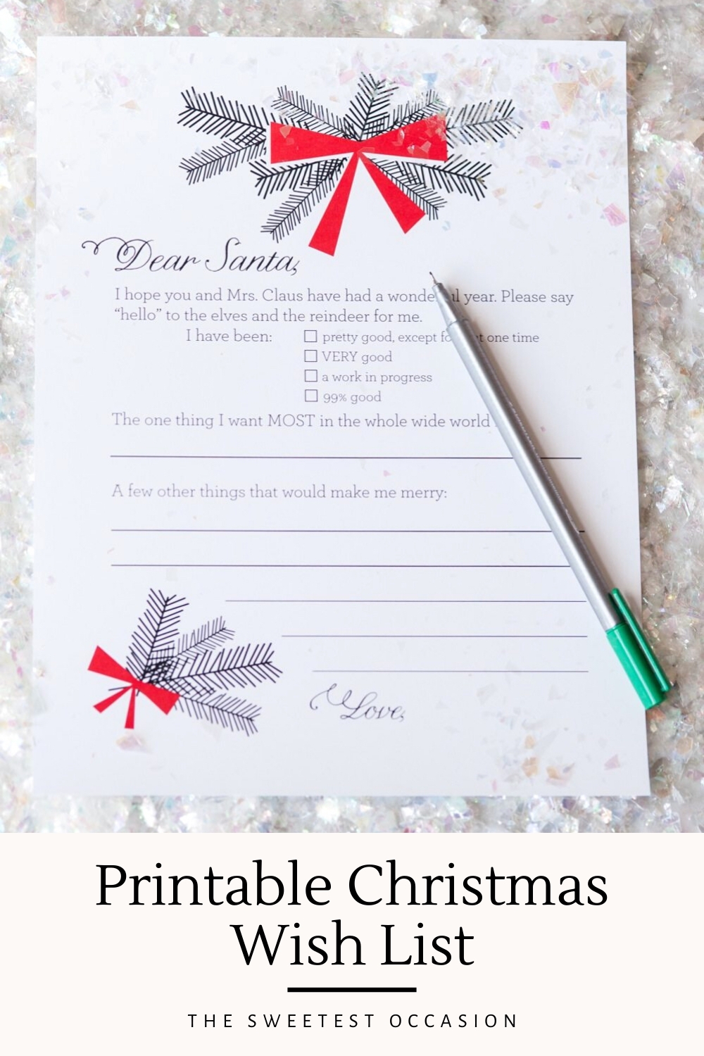 Printable Good Deed Christmas List Printable Good Deed Christmas List