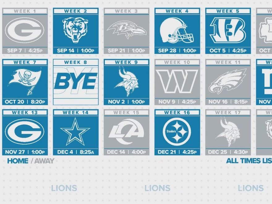 Detroit Lions 2025 Schedule Prime Time Clashes Revealed Wzzm13