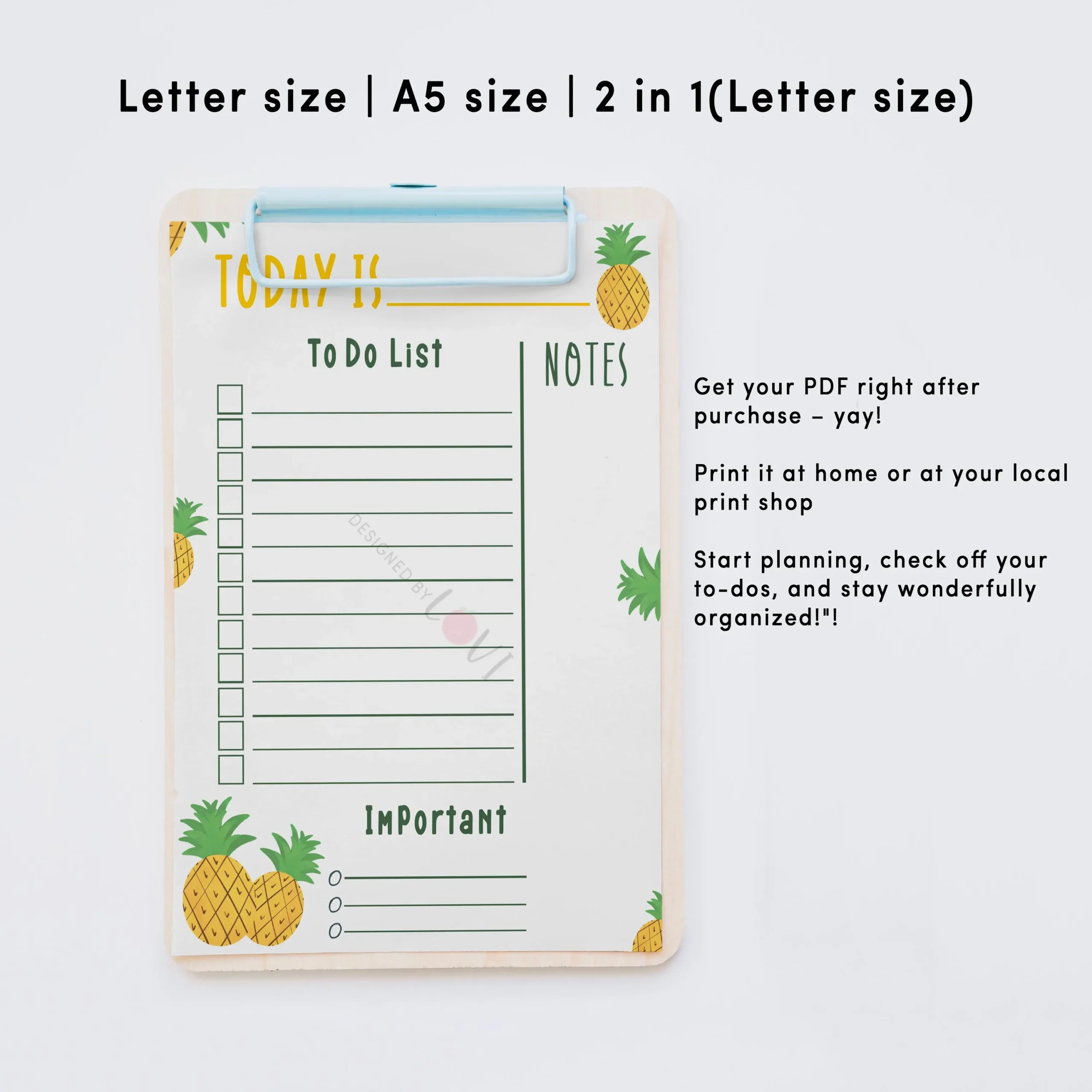 Printable Pineapple To Do List Printable Pineapple To Do List